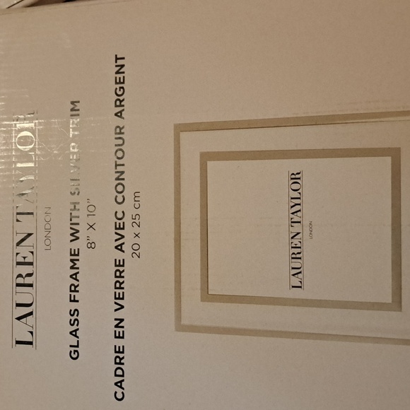 🌲Christmas Shopping..... Perfect 🎁  lauren taclear glass picture frame NWT - Picture 1 of 3
